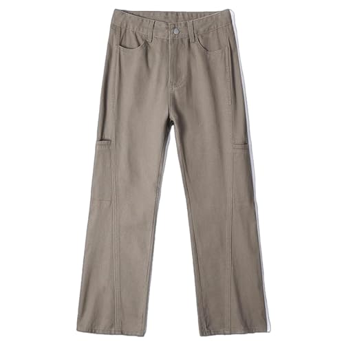 Men's Jeans Spring Vintage Workwear Denim Pants Loose Fit Trousers