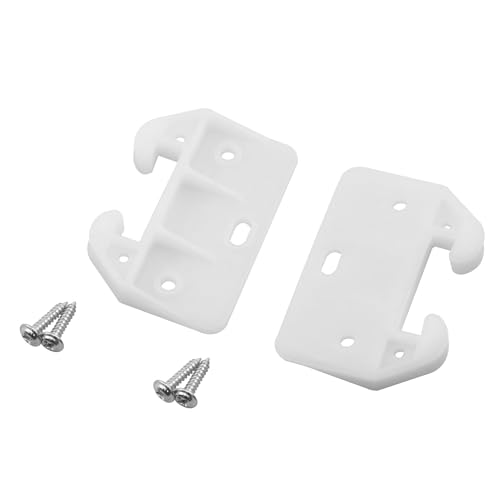 Zangc Plastic Drawer Guide Drawer Assist Sliding Nail Cabinet and Drawer Guide Center Mount Drawer Rail Brackets with Screws 12PCS