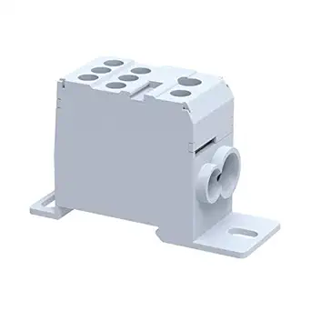 Elmex DBD 35 - Polyamide Compact Distribution block with fingersafe design for 1 incoming (35 sq.mm/125 Amps) and 7 outgoing (1 o/g of 16 sq.mm. and 6 o/g of 10 sq.mm.) application. (Pack of 10)