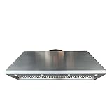 CHETTO C Insert Range Hood 60'' 4-Speeds 1260 CFM Stainless Steel Ducted Kitchen Vent Hood with Baffle Fillters, Ultra Quiet, Powerful Suction
