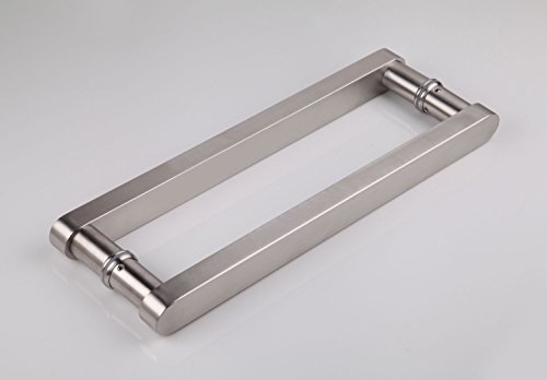 TOGU TG-6008 600mm/24 inches Square/Rectangle Shape Stainless Steel Door Handle for Entrance/Entry/Shower/Glass/Shop/Store, Interior/Exterior Barn & Gates -Full Brushed Stainless Steel Finish
