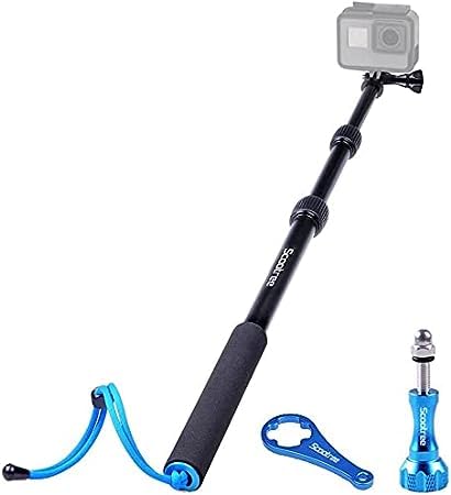 Smatree SmaPole S1 All Aluminum Alloy Handheld Telescopic Pole Compatible with GoPro Hero 13/12/11/10/9/8/7/6/5/4/3/2/1 and Max, AKASO Brave 7 LE/EK7000, OSMO Action 5 Pro (15.8 Inch - 40.5 Inch)