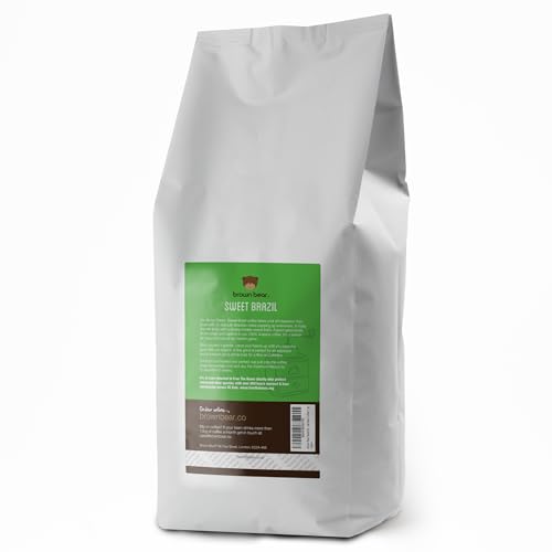 Brown Bear Sweet Brazil Brazilian Coffee Beans, Light Medium Roast Coffee Beans