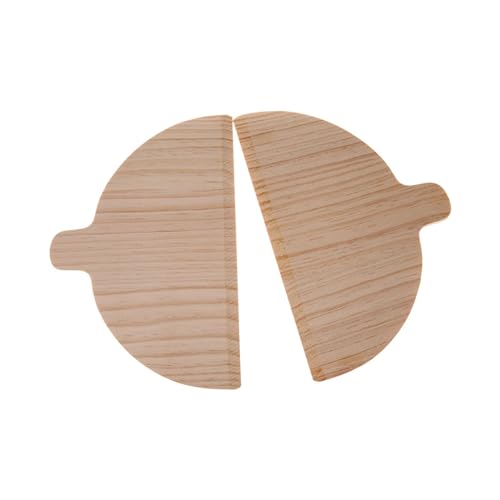 Bothyi 2 Pieces Pizza Peel Pizza Baking Accessories Half Round Baking Tool Solid Wood Pizza Board Pizza Oven Special Tool for Cheese