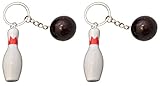 2 X Bowling PINS mit Bowlingkugel Schlüsselanhänger Kegeln Kegel Pin by schenkfix