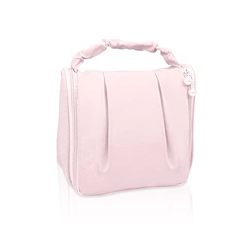 LELE LIFE Trousse de Toilette de Voyage avec Bande élastique, Trousse de Toilette à Suspendre avec Crochet, Trousse de Maquillage cosmétique Organisateur de Voyage (Rose) Cover