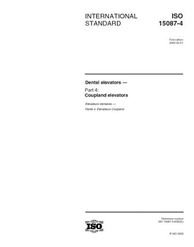 ISO 15087-4:2000, Dental elevators -- Part 4: Coupland elevators