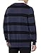 Amazon Essentials Men's Rugby Sweater, Dark Navy Stripe, Large
