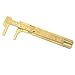 QWORK Pied à coulisse pratique en laiton 4" / 10cm, Double échelles mm/pouce, outil de mesure de règle de jauge coulissante à double échelle coulissante en laiton