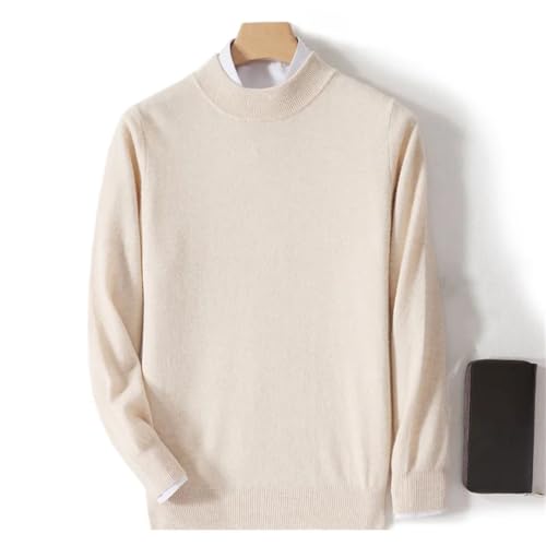 Men's Solid Color Casual Wool Sweater Outdoor Loose Large Size Knitted Pullover Long-Sleeved Top 7