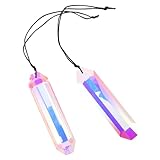IWOWHERO 2 Stück Kristall Sonnenfängerperlen 120mm Farbiges Hängeprisma aus Witterungsbeständigem Kristallglas mit Schlaufe Regenbogen Fenster und Gartendekoration für Terrasse