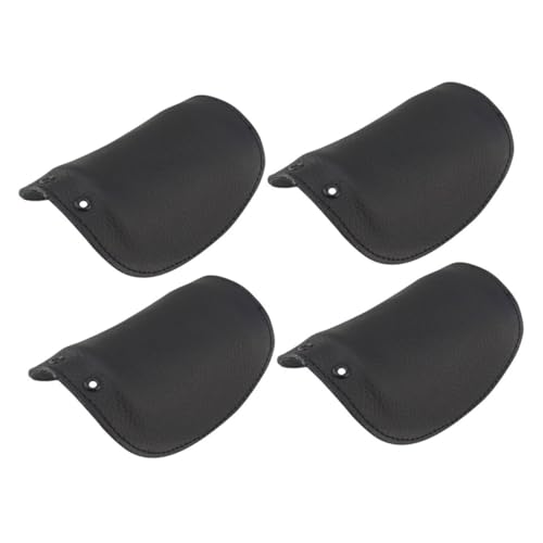 NAMOARLY 2 Pairs Cowhide Safety Shoes Cover Steel Indoor Shoe Covers Shoe Covers Safety Shoes Anti-smash Cover Black