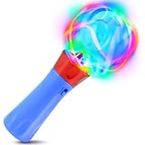 ArtCreativity Light Up Orbiter Spinning Wand | 7 Inch LED Spin Toy with Batteries Included | Great Gift Idea for Boys, Girls, Toddlers | Fun Birthday Party Favor/ Carnival Prize (Colors May Vary)