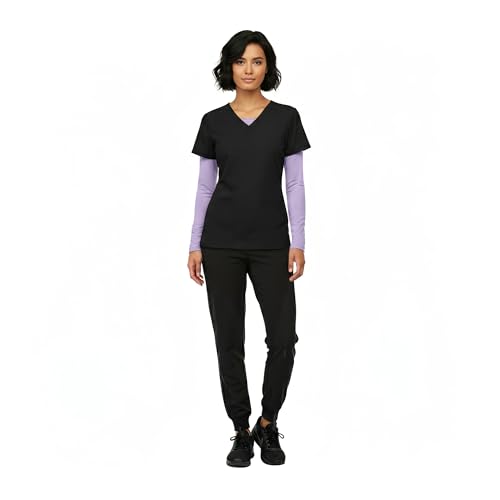 Image of Natural Uniforms Women's Long Sleeve Underscrub T-Shirt - Cotton Blend Scrub Base Layer for Nurses & Medical Professionals