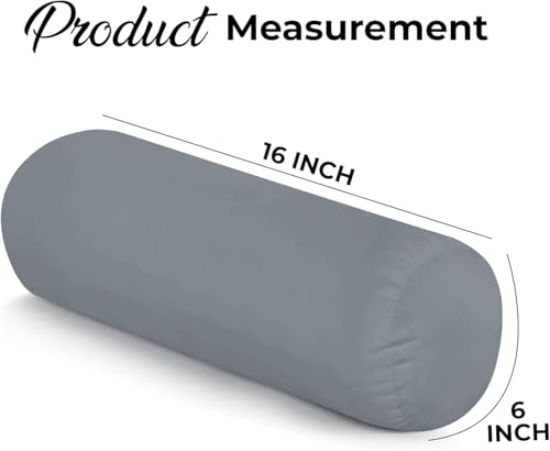 Utopia Bedding Nackenrolle 2er Set, 15x40 cm Kissenrolle Knierolle Zierkissen Sofakissen (Grau)