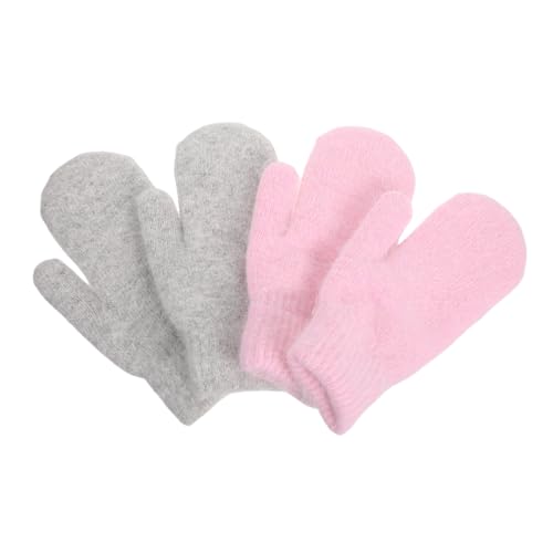Guantes de lana tejidos para pareja el regalo ideal de invierno con dos pares de punto grueso