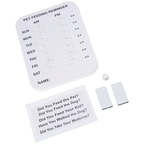 XFUYI Fütterungserinnerung für Hunde: Fütterungsplan für Haustiere, einfach anzubringender Magnetaufkleber und Futterempfehlung für Ihren Hund