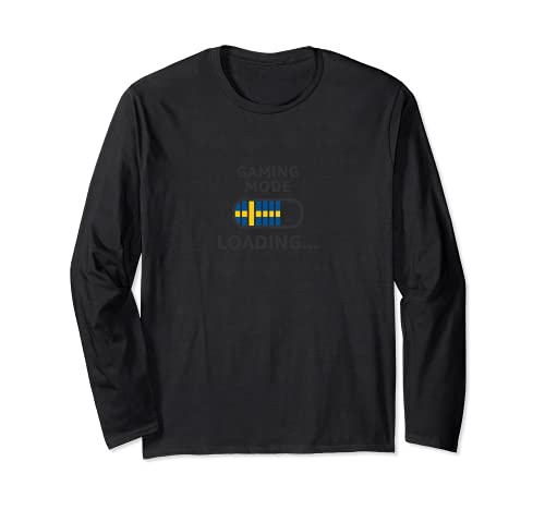 Flag Sweden Long Sleeve T-Shirt, Black