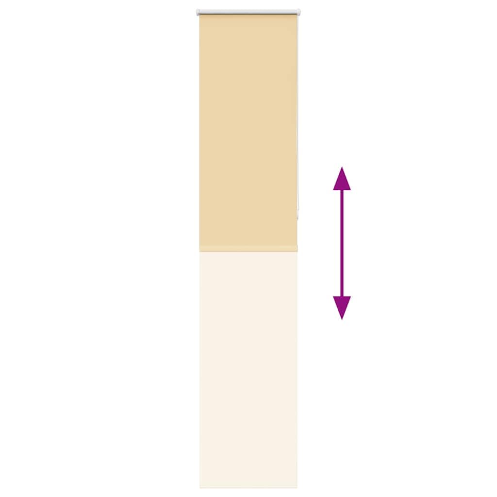 Tenda a rullo oscurante, beige, 60 x 230 cm, larghezza del tessuto 55,7 cm, in poliestere, con protezione dalla luce e regolazione del calore, morsetti per finestre con spessore di 1,6-2,5 cm