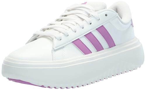 adidas Womens Grand Court Platform Sneakers Shoes Casual - White