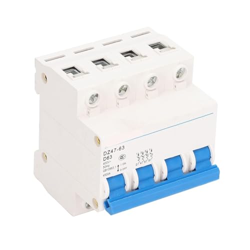 Disyuntor en miniatura 4P con carcasa de nailon PA66 y montaje en riel DIN para iluminación