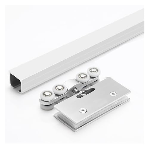 Kit de quincaillerie réglable pour porte coulissante – Système de rail à rouleau lisse pour armoire, installation facile, s'adapte à différentes tailles...