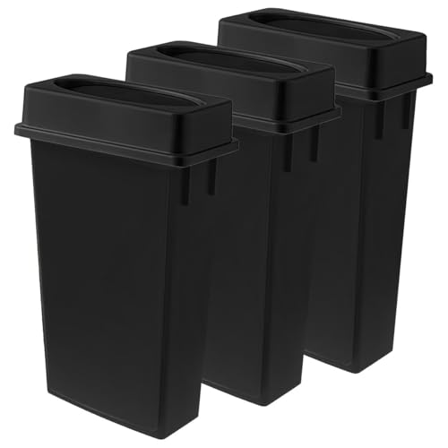 Pack de 3 canecas de basura de 23 galones con tapa basculante