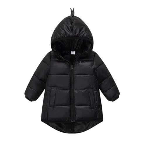 Hooded Puffer Coats for Kids Girls Winter Zip Up Dinosaur Jacket Toddler Warm Heavyweight Soft Outdoor Down Outerwear4