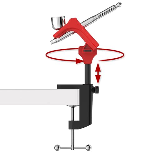 Support pour aérographe en acier allié et pince de table robuste AUNMAS