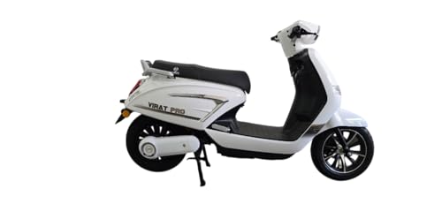 Image of Virat Pro Electric Scooter, Non RTO, 70-150 km Range Per Charge, Fast Charging (White)