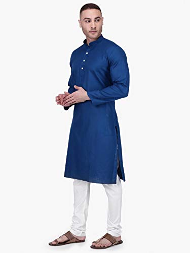 Men's Premium Cotton Solid Kurta with Drawstring Pajama Set Churidar | 21 Colours |2
