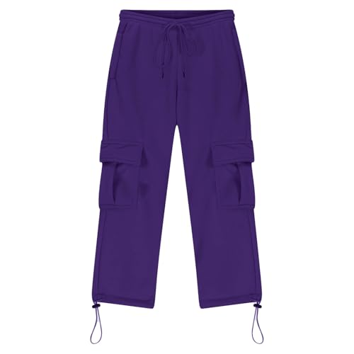 Boys Cargo Sweatpants Open Bottom Elastic Waist Baggy Joggers Casual Pants with Pockets for Hiking Athletic Workout 3-14Years4