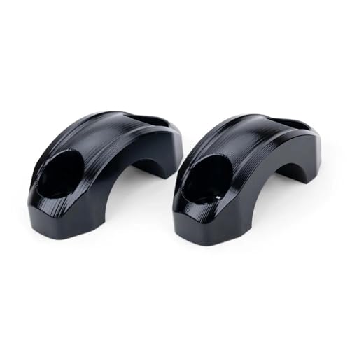 Lenker Riser Klemmen Lenkererhöhung Für Yamaha MT07 (2021), XSR700 (2016), MT 2025 – CNC-gefrästes Aluminium Lenkererhöhungs-Set Mit Griffpolstern(SCHWARZ 1)