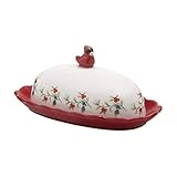 Pfaltzgraff Winterberry Cardinal Butter Dish