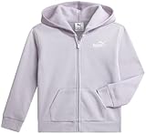 PUMA Active Girls Zip Up Hoodie - Lightweight Soft Fleece Hooded Girls Sweatshirt Kids Youth Hoodies for Teen Girls (7-16), Size 16, Light Pastel Purple