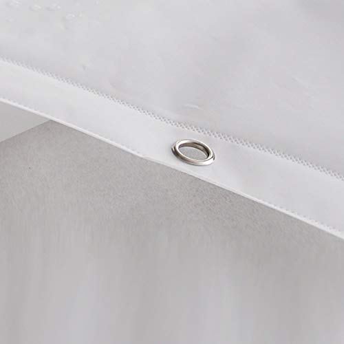 Rideau de douche imperméable MU blanc épais sans perçage pour salle de bains