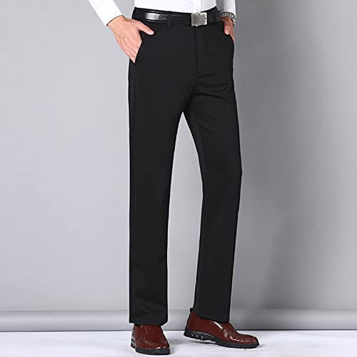 Men's Classic Stylish Stretch Dress Pant Solid Color Slim Fit Skinny Comfort Suit Pant Casual Business Trousers3
