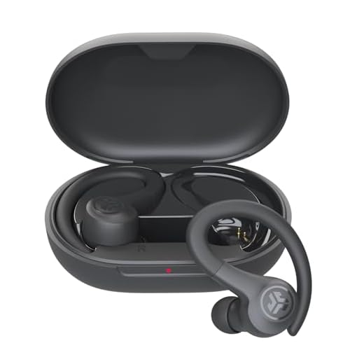 JLab Go Air Sport+ Kopfhörer Bluetooth, Sportkopfhörer 35+ Std., True Wireless In Ear Kopfhörer kabellos für Läufer, Joggen, IP55-schweißresistent, USB-C Ladecase, Be Aware-Modus, Graphit