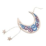 NOLITOY ベビー 部屋 装飾 月 壁 ペンダント 月 星 壁 ペンダント 月 装飾 装飾 月 壁 装飾 木製 壁 月 星 木 アート クラフト ペンダント 月 壁 吊り下げ 壁 アート 装飾