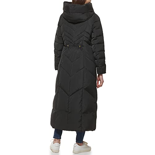 Cole Haan Women's Taffeta Down with Overlapping Convertible Collar Chevron Quilt3