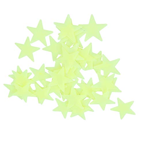 Adesivos de parede Decdeal com 100 peças de estrelas 3D, que brilham no escuro, adesivos de parede d
