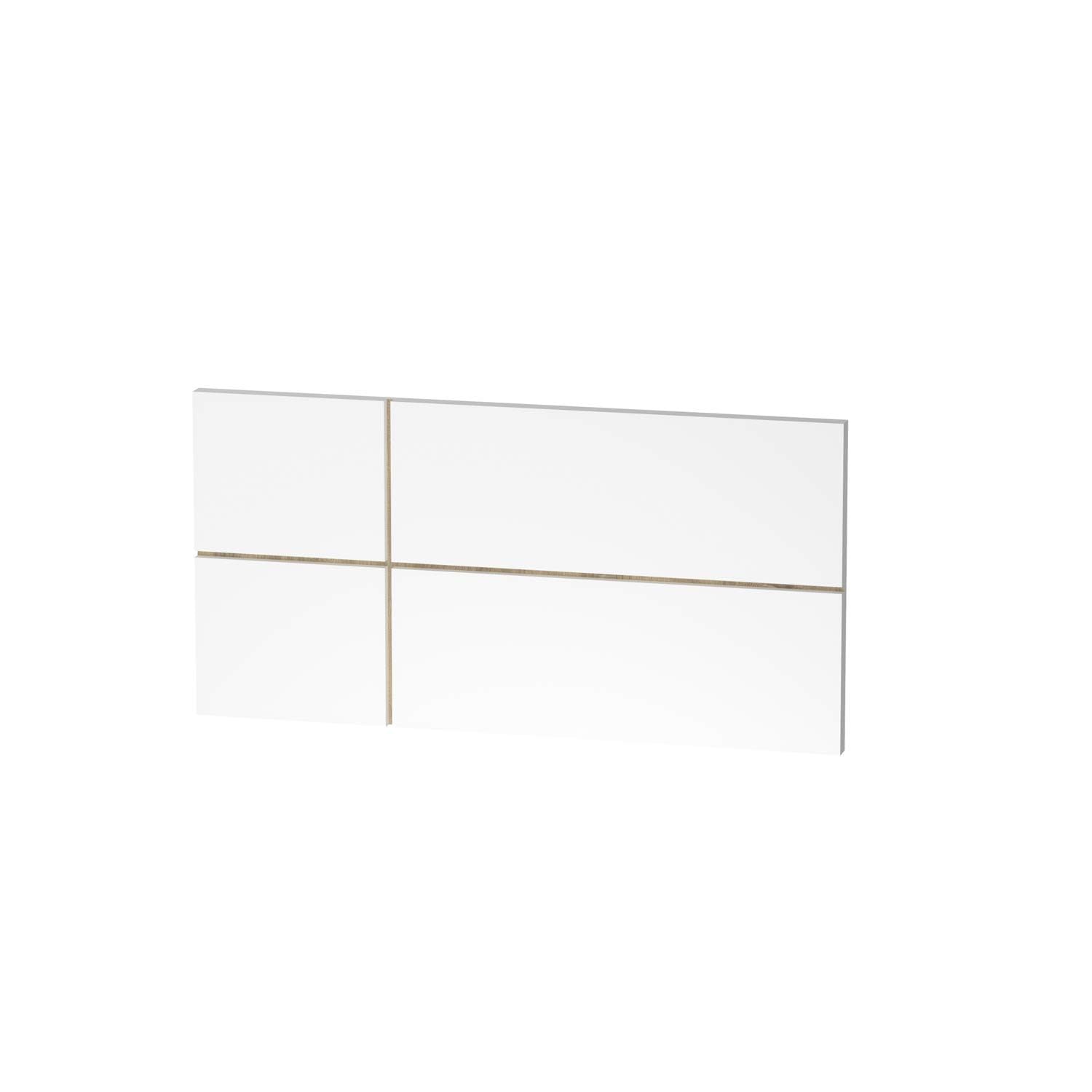 MUEBLES PITARCH | Cabecero Cama 90 Moderno Geométrico Individual, Blanco, 50x100x3,2cm, Dormitorio Juvenil, Modelo Elsa