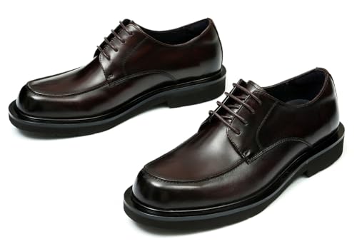 Santimon Oxfords for Men Formal Dress Suit Shoes Genunie Leather Plain Toe Modern Prom Derby Mens Fashion Tuxedo Wedding Dress Business Causal Lightweight Comfortable Shoes4