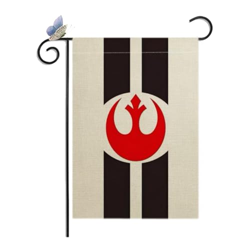 CANTENDO Rebel Alliance Garden Flag Double Sided Flax Nationality Flags Garden Theme Decorative Outdoor Yard Decorative Flags Banner(12x 18