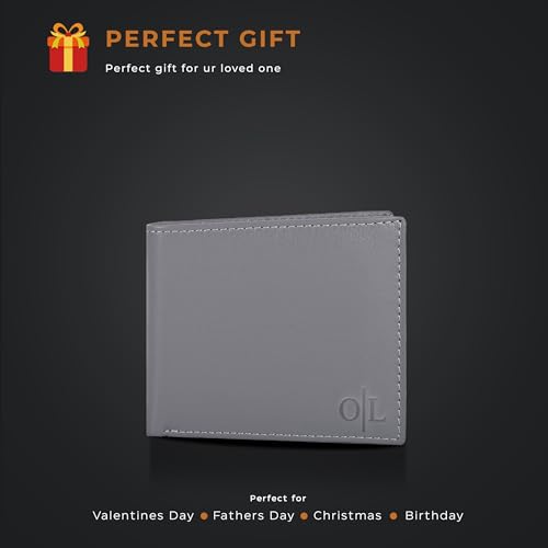 Image of Oak Leathers Slim Leather Wallet for Men - RFID Wallets Credit Card Holder Ultra Thin Gift for Mens, Front Pocket Minimalist Design