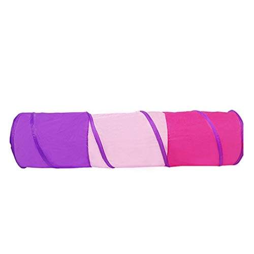 shentaotao Ni�os Plegable Multicolor T�nel del Juego del Arrastre Y Explorar Carpa para Mejora La Forma F�sica Saludable, Aprendizaje Temprano Y Desarrollo Muscular (Rosa Y P�rpura)