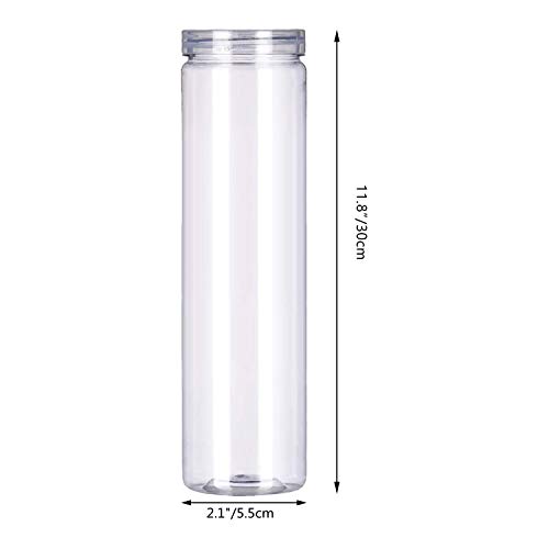 Scwboeii 3Pcs Clear Plastic Food Storage Jar With Lid thumb #1