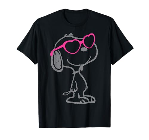 Peanuts Snoopy Heart Shades Vintage Classic Comics Fan Camiseta