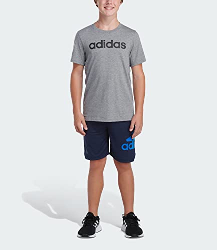 adidas Boys' Active Sports Athletic Shorts (Small, Collegiate Navy with Glory Blue)4