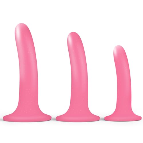 Anal Plug Trainer Kit:3PCS Silicone Butt Plugs Soft Anal Dildo Sex Toys Kit Waterproof Anal Plugs Trainer Set for Adult Starter Beginner Men Women Couples Prostate Massage Anal Plugs Toys
